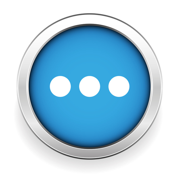 Chat icon vector blue button - Vector, Image