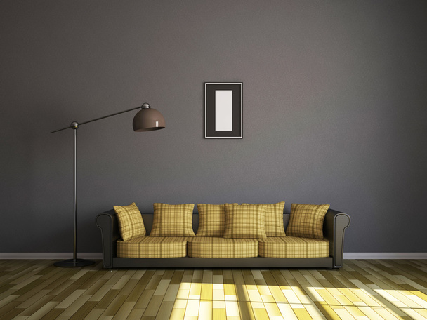 Sofa and a lamp - Фото, изображение