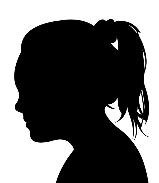 kid head silhouette vector - Vektor, obrázek