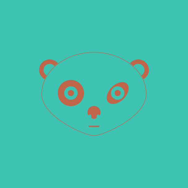 Ilustracja wektorowa zwierząt na twarz panda stylowy tło - Wektor, obraz