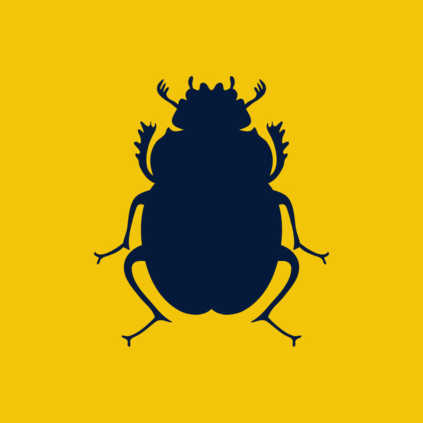 Vector scarab beetle, egyptian symbol. Lady bug logo template - Vector, Image