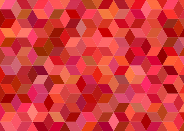 3d cube mosaic background design in red tones - Vector, Image