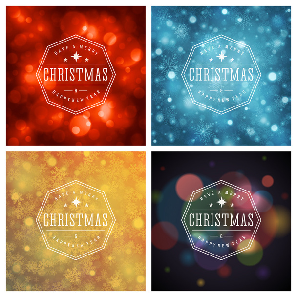 Set di design per biglietti di auguri per tipografia natalizia
. - Vettoriali, immagini