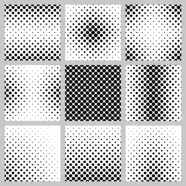 Set of monochrome dot pattern designs - Vector, Image