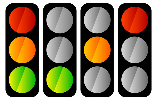 traffic light. traffic lamp icons set - Vektör, Görsel