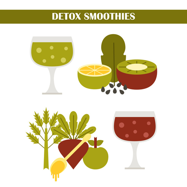 Vector detox smoothies consrtuctor - Vector, Image
