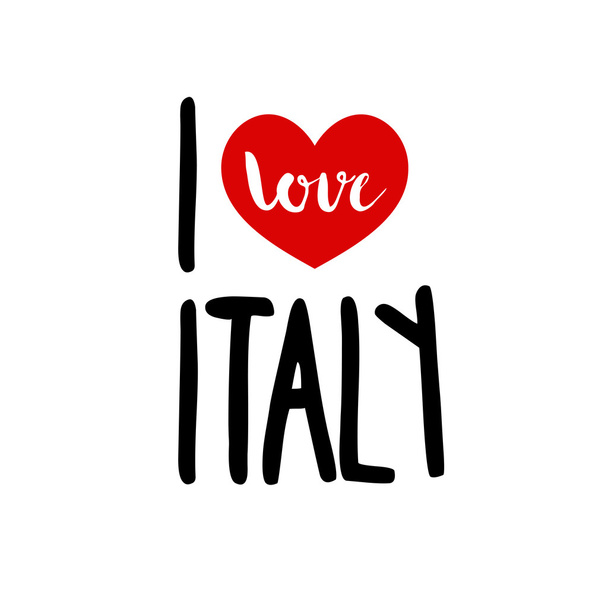 I love Italy - Vector, Image