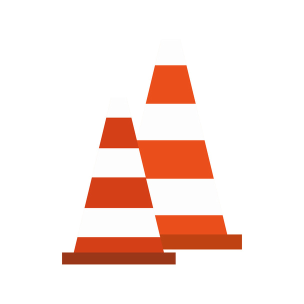safety orange cone - Vetor, Imagem