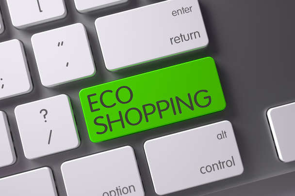 Eco vásárlás Vértes billentyűzet. 3D-s illusztráció. - Fotó, kép