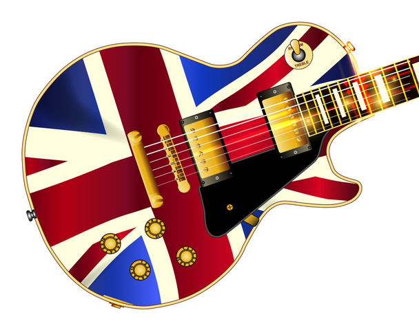 Union Jack Bandeira Guitarra
 - Vetor, Imagem