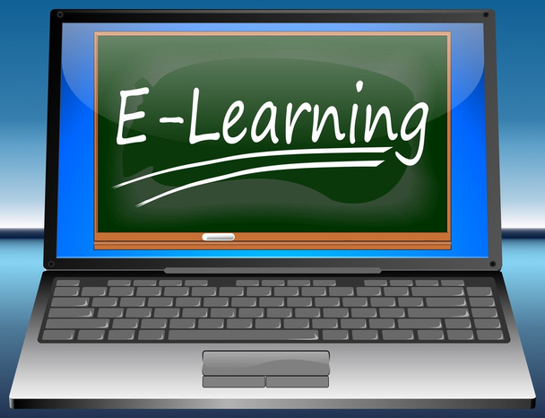 Laptop com e-learning
 - Foto, Imagem