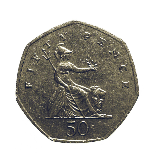 Vintage ötven Penny érme - Fotó, kép