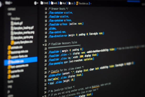 HTML und CSS Code Entwicklung Screenshot. - Foto, Bild