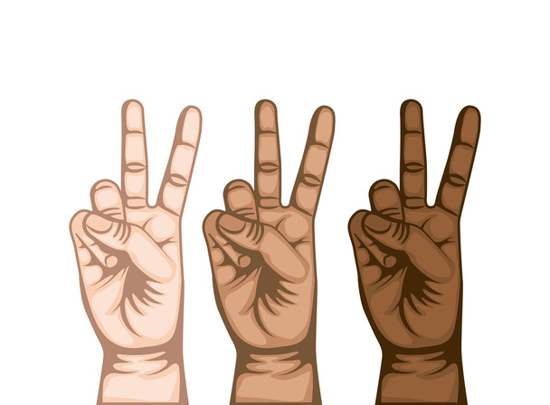 手の平和と愛のシンボル - ベクター画像