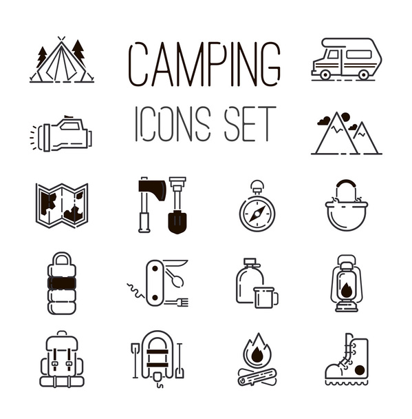 Camping icon vector isolated - Vettoriali, immagini