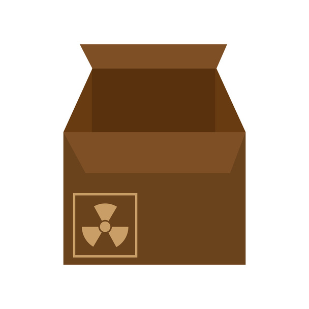nukleáris jel doboz/karton - Vektor, kép
