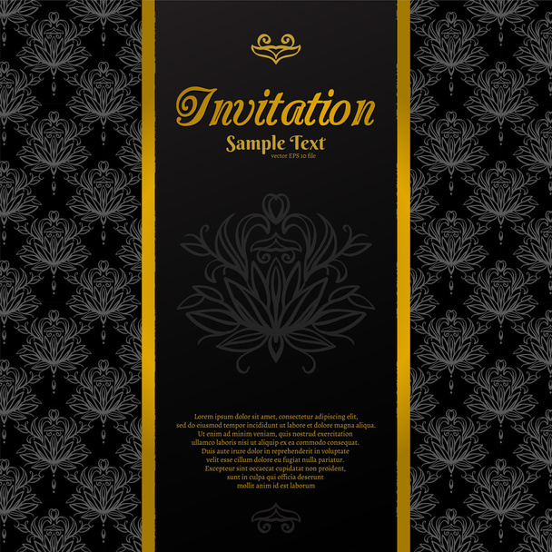Carte d'invitation Vintage
 - Vecteur, image