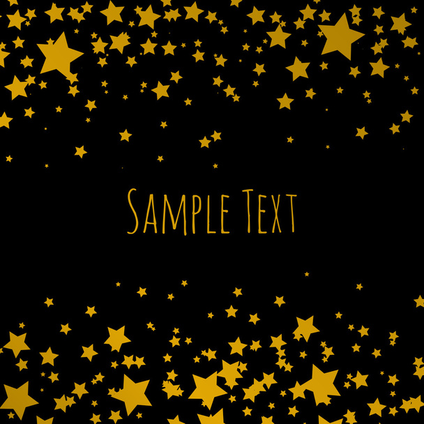 background with gold stars - Vector, imagen