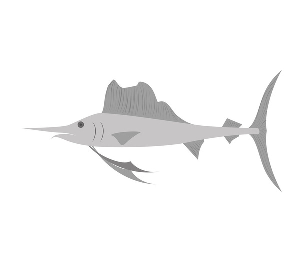 zwaardvis water dier - Vector, afbeelding
