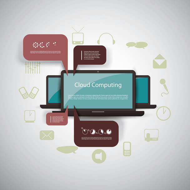Cloud computing concept - Διάνυσμα, εικόνα