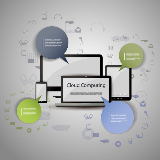 Cloud computing concept - Vector, Image