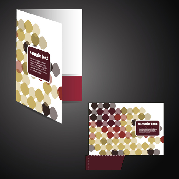 Corporate folder with die cut design - Вектор, зображення