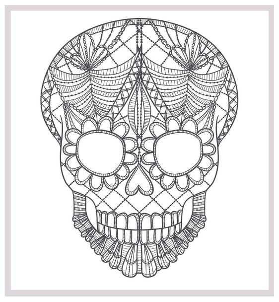 Ornamento abstrato do laço do crânio
 - Foto, Imagem