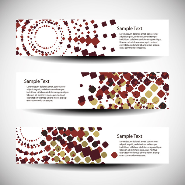Three abstract header designs - Vector, Image