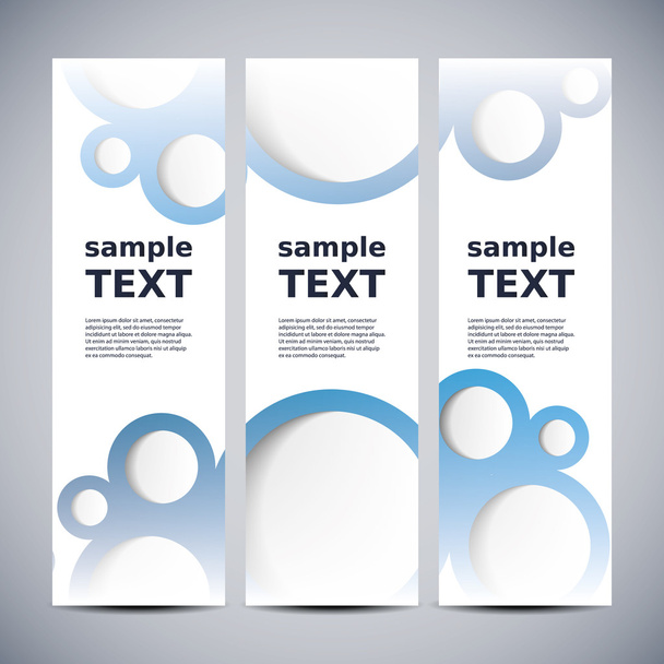 Three vertical banners - Vector, Image
