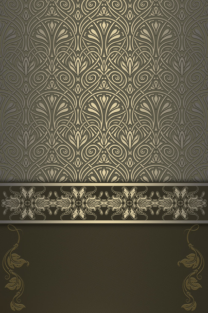 Decorative background with elegant border and patterns. - Φωτογραφία, εικόνα