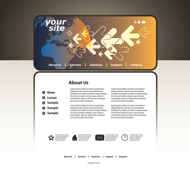 Abstract business web site design template vector - Vector, afbeelding