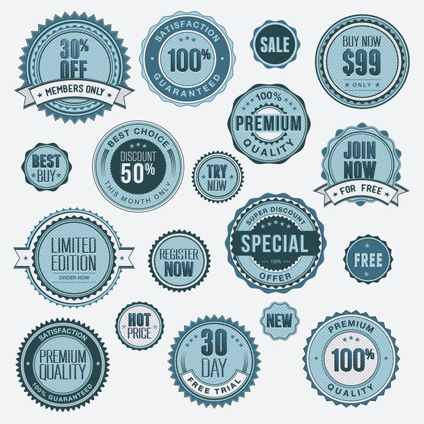 Set of business badges and stickers - Vektor, kép