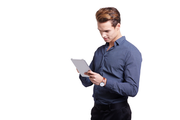 Young Man Using Digital Tablet  - Фото, изображение