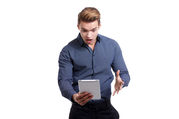 Young Man Using Digital Tablet  - Fotó, kép