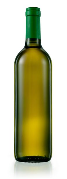 Bottle with white wine isolated. With clipping path - Fotografie, Obrázek