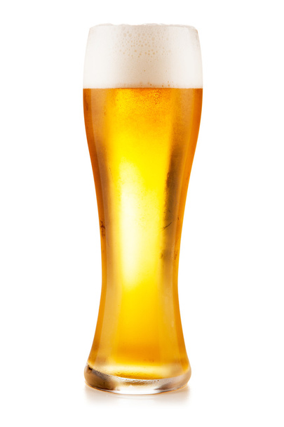 Beer glass on white background - 写真・画像