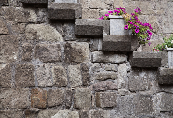 каменные лестницы на стене дома
 - Фото, изображение