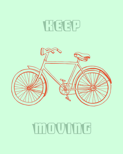 Fahrrad handgezeichnete Illustration - Vektor, Bild