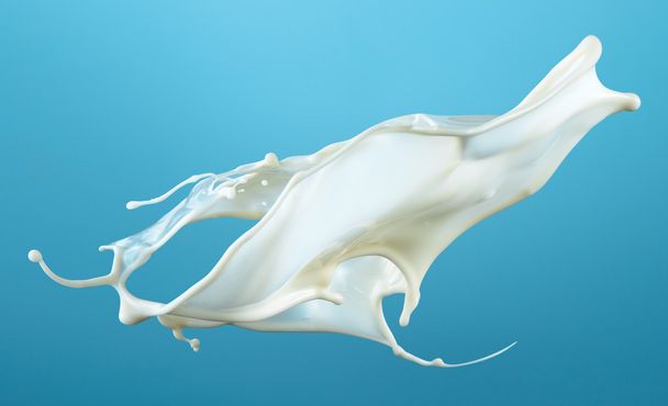 Milk splash isolated. With clipping path. - Foto, imagen