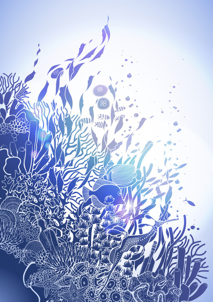 Кораловий риф дизайн
 - Вектор, зображення