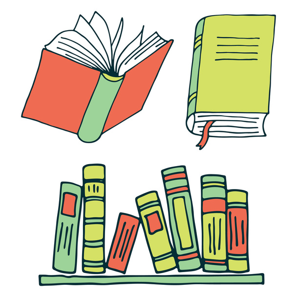 Books icons isolated - Vector, Image