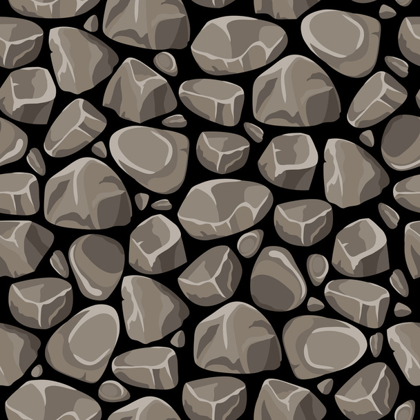 Rock Stone Seamless Pattern - Vector, Image