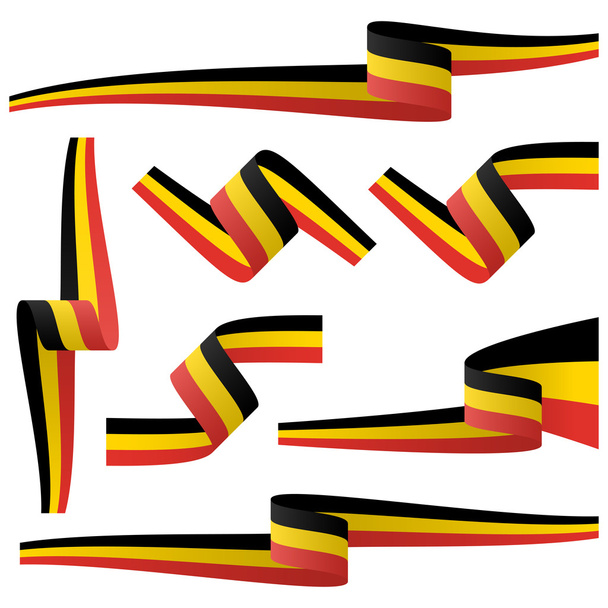 Sammlung von Flaggen belgischer Länder - Vektor, Bild