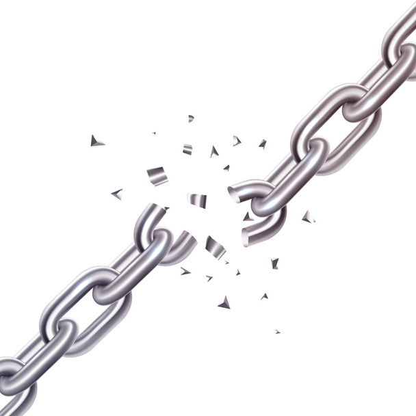 přetržený řetěz ilustrace - Vektor, obrázek