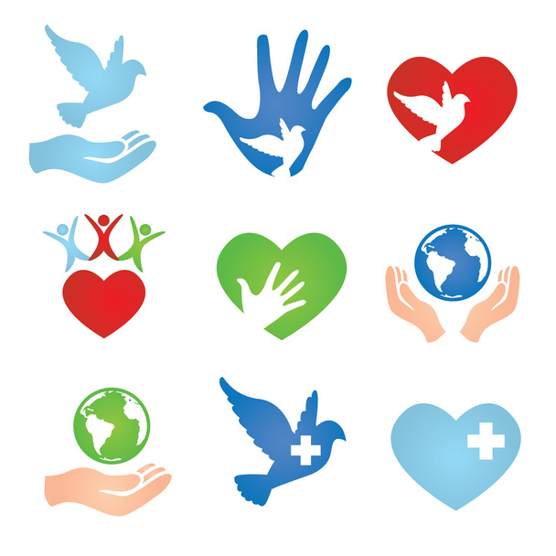 Family Community and  Charity Icons - Vector, Image