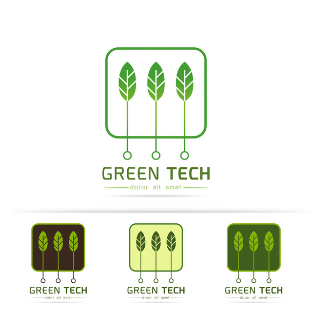 groene technologie logo - Vector, afbeelding