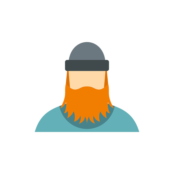 Lumberjack icon, flat style - Вектор,изображение