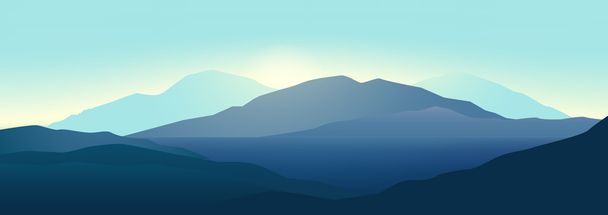Гірський пейзаж в красивих кольорах
 - Вектор, зображення