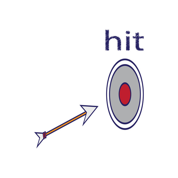 icono plano en formato vectorial eps10 Objetivo y flecha
 - Vector, imagen