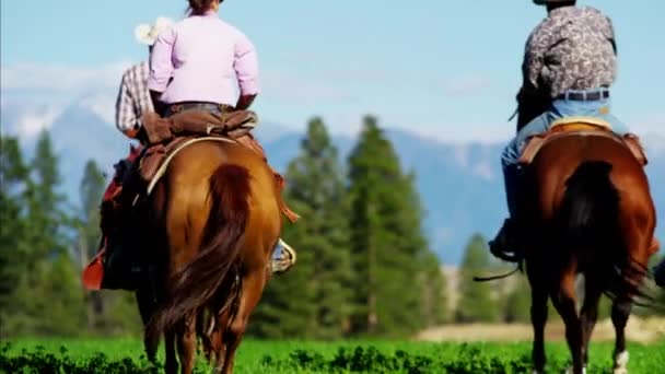 ló-lovas a Kootenay hegység  - Felvétel, videó